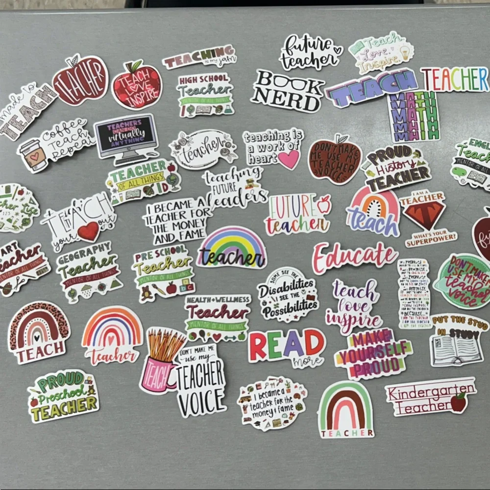 Colorful Teacher-Themed Stickers 6 packs